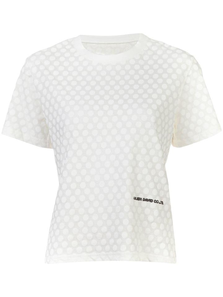 Julien David Polka Dot Print T-shirt - White