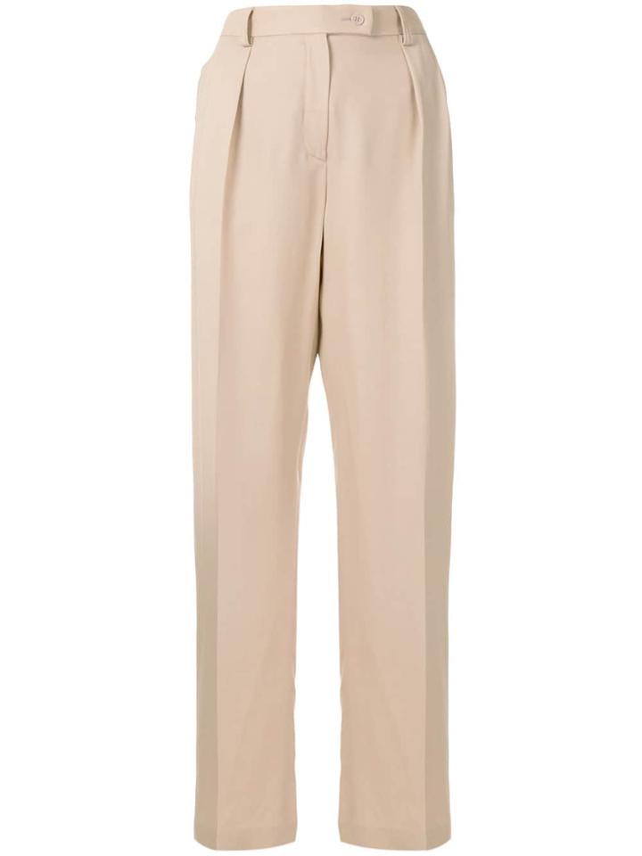 Alberta Ferretti Flared Tailored Trousers - Neutrals