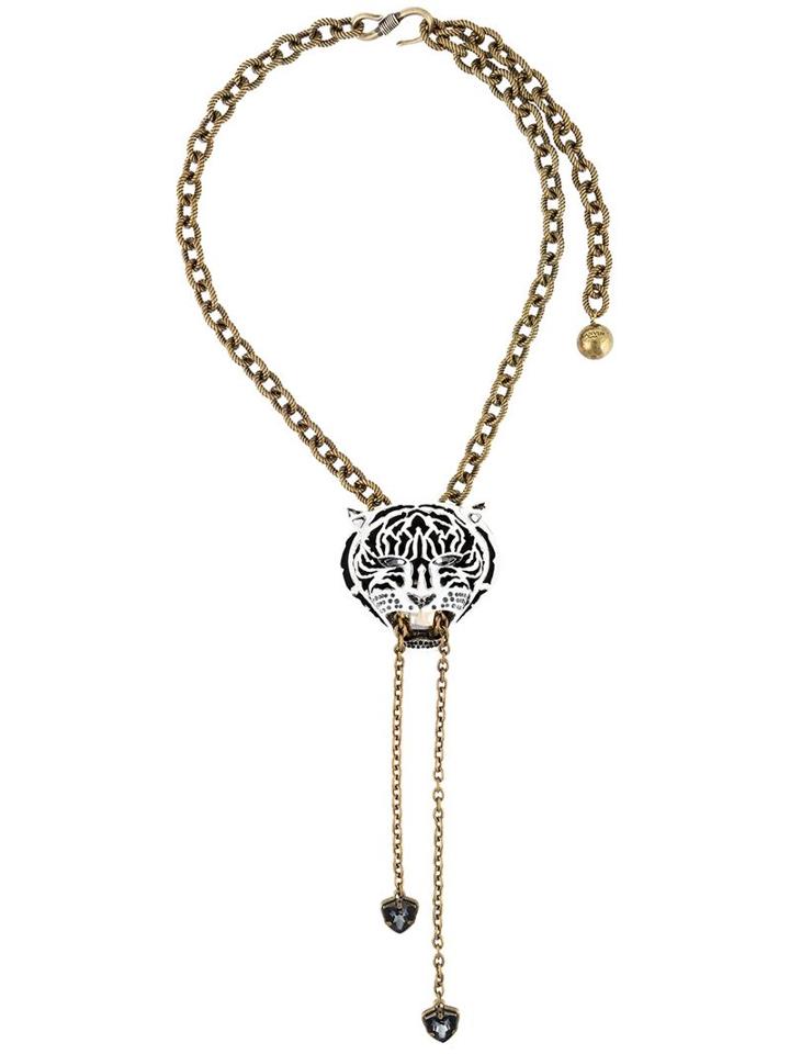 Lanvin Animal Head Pendant Necklace