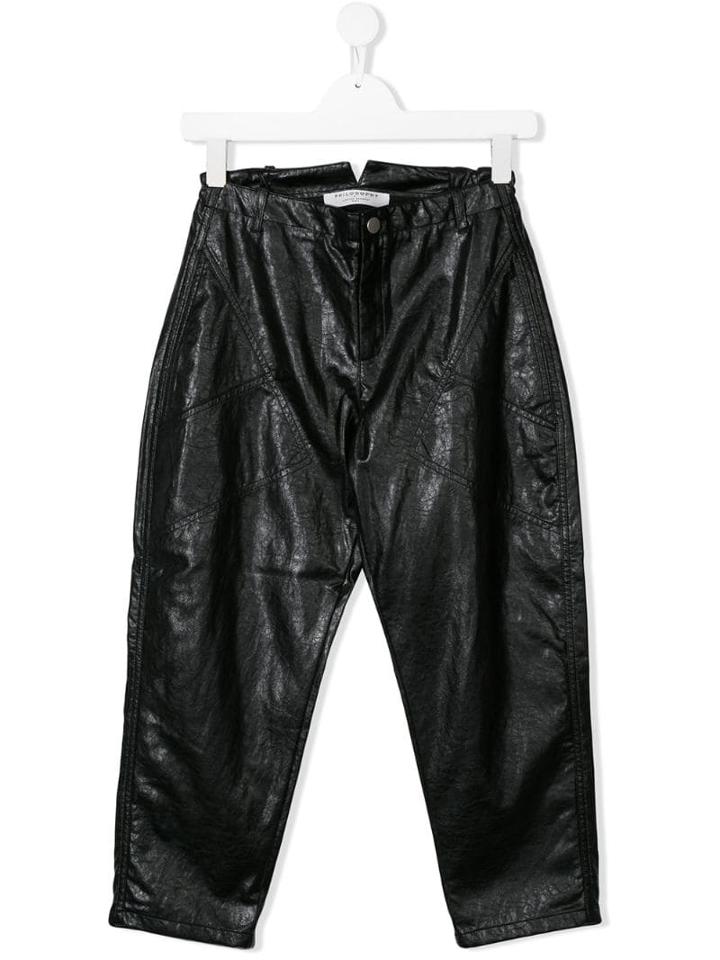Philosophy Di Lorenzo Serafini Kids Teen Biker Trousers - Black