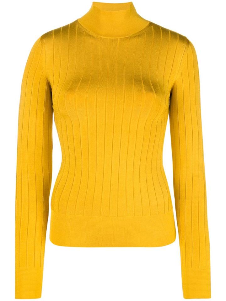 Lanvin Ribbed Turtleneck Sweater - Yellow & Orange