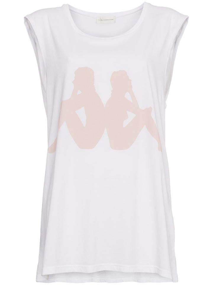 Faith Connexion X Kappa Sleeveless Cotton Tank Top - White