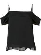 T By Alexander Wang Cold Shoulder Top - Black