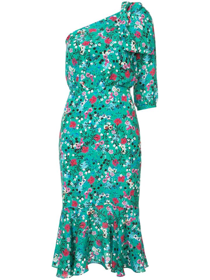 Saloni Juliet Floral Dress - Green