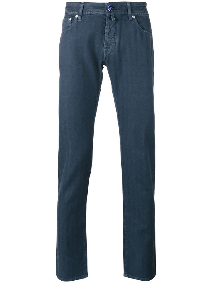 Jacob Cohen Classic Jeans, Men's, Size: 34, Blue, Cotton/linen/flax/spandex/elastane