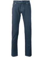 Jacob Cohen Classic Jeans, Men's, Size: 34, Blue, Cotton/linen/flax/spandex/elastane