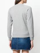 Alexa Chung Embroidered Flower Sweatshirt - Grey