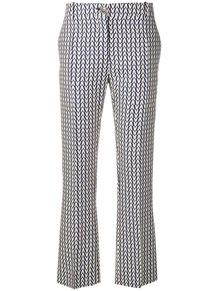 Valentino Logo Print Trousers - Blue