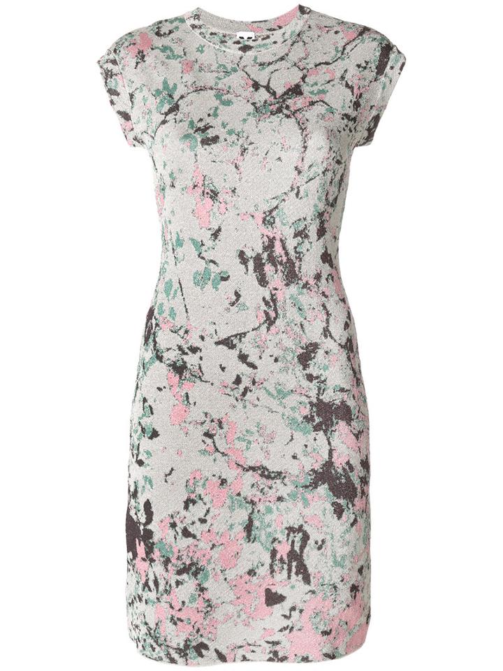 M Missoni - Printed Cap Sleeve Mini Dress - Women - Polyamide - 40, Grey, Polyamide