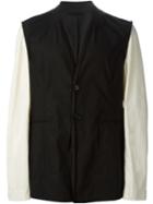Ann Demeulemeester Contrasting Sleeve Jacket, Men's, Size: Small, Black, Cotton/rayon