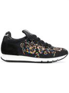 Voile Blanche Floral Sneakers - Black