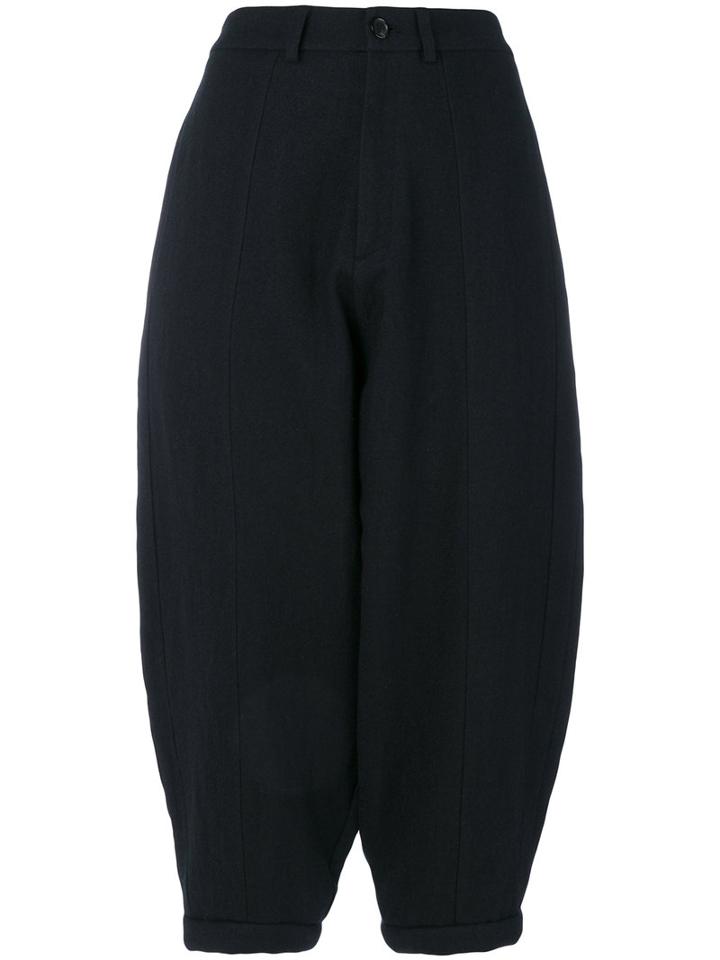 Société Anonyme - Fluffy Trousers - Women - Linen/flax/wool - 40, Black, Linen/flax/wool