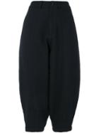 Société Anonyme - Fluffy Trousers - Women - Linen/flax/wool - 40, Black, Linen/flax/wool