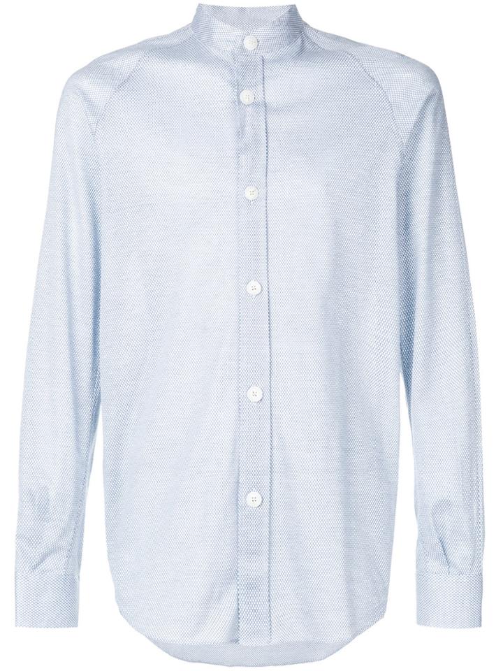 Giorgio Armani Stand Collar Shirt - Blue