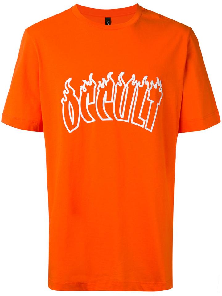 Omc - Flame Logo T-shirt - Men - Cotton - L, Yellow/orange, Cotton