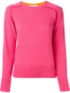 Sacai Luck Two Tone Sweater, Women's, Size: 1, Pink/purple, Cashmere