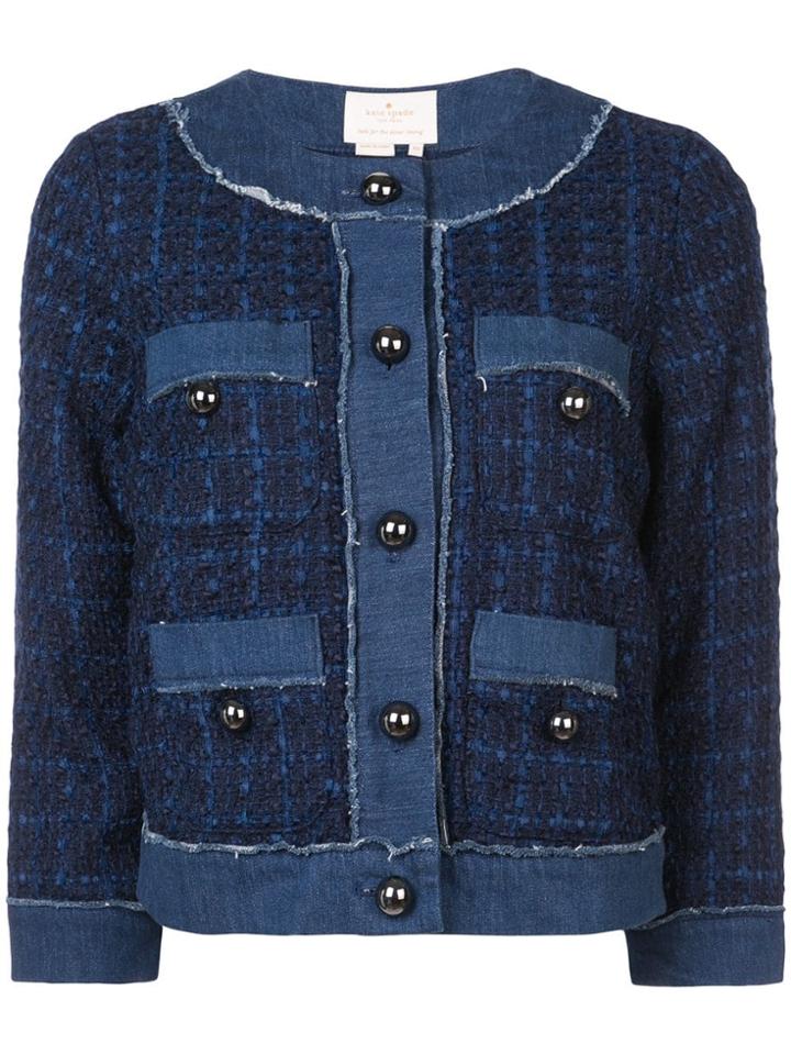 Kate Spade Denim Tweed Jacket - Blue