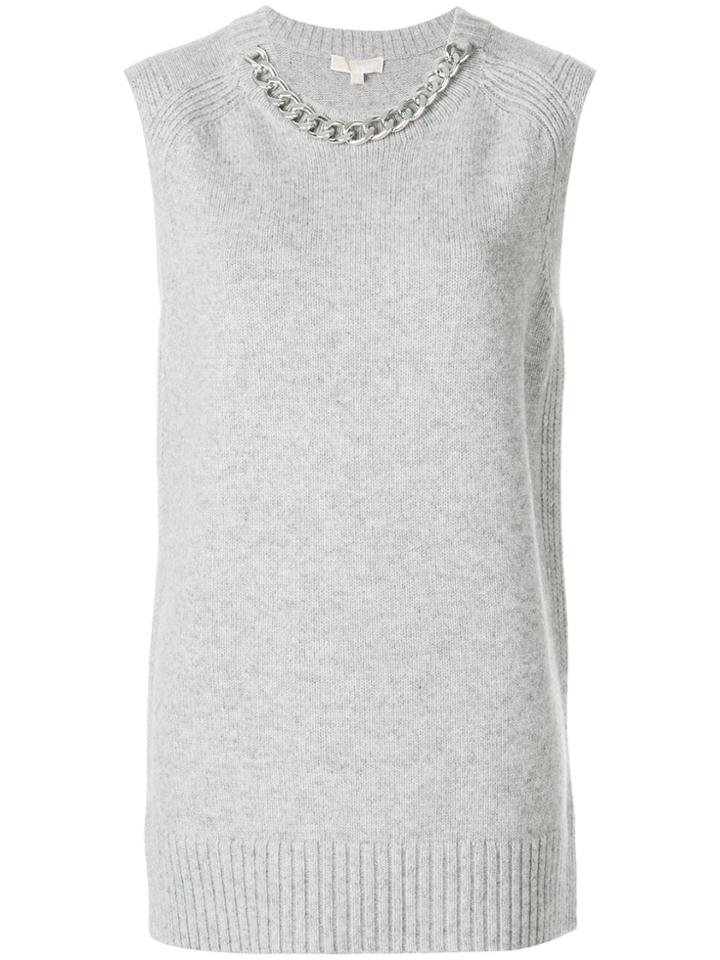 Michael Michael Kors Chain Detail Pullover - Grey