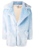 Landlord Oversized Faux Fur Coat - Blue