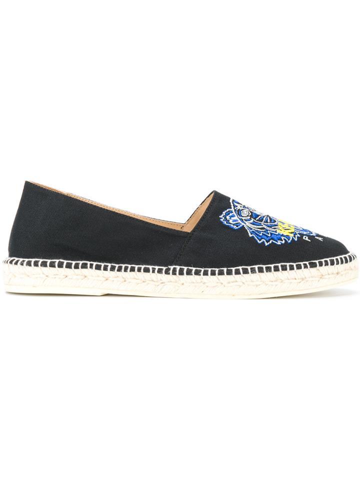 Kenzo Tiger Motif Espadrilles - Black