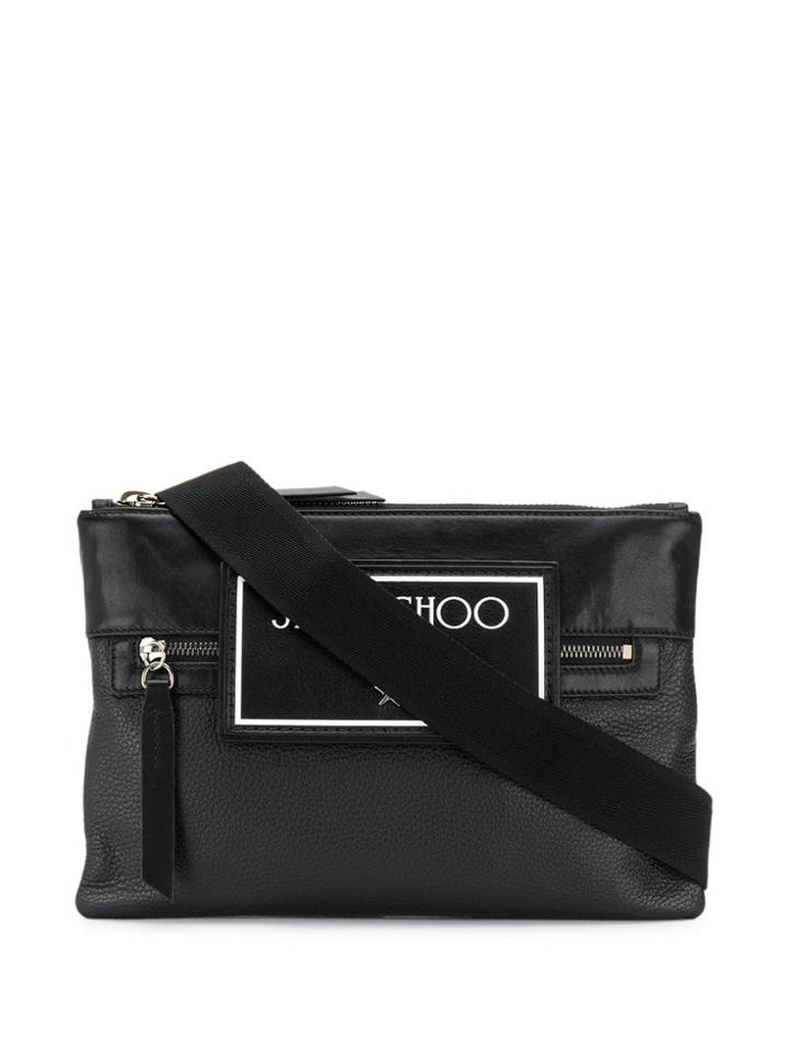 Jimmy Choo Patch Logo Shoulder Bag - Black