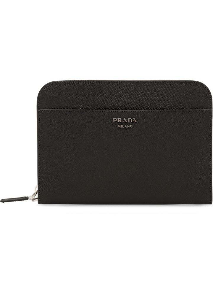 Prada Zipped Pouch - Black
