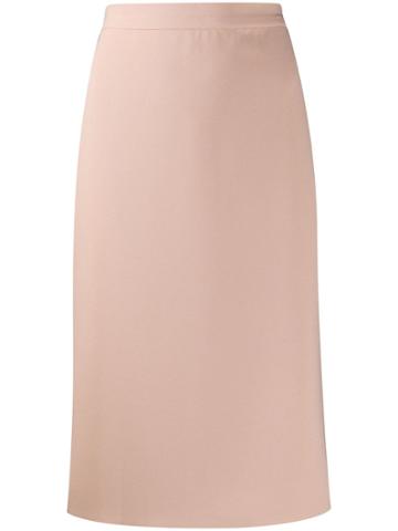Loulou Straight Midi Skirt - Pink