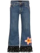Alanui Hawaii Flower Embroidered Jeans - Blue