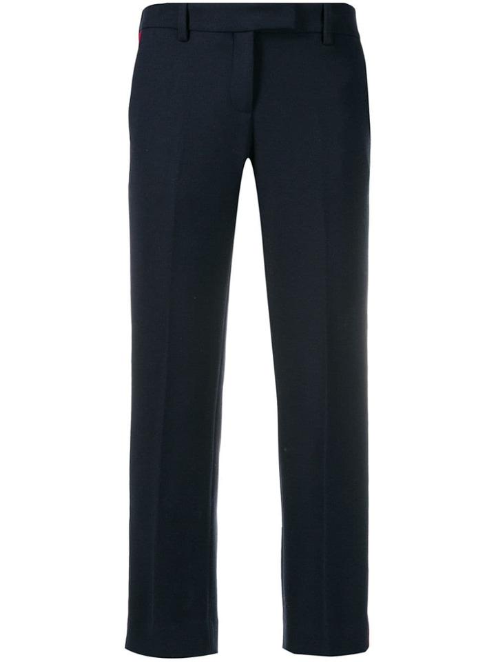 Roqa Cropped Tailored Trousers - Blue