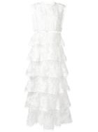 Zimmermann 'winsome' Embroidered Tiered Dress, Women's, Size: 8, White, Silk