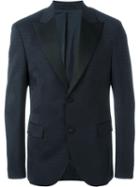 Neil Barrett Textured Blazer, Men's, Size: 46, Blue, Polyester/spandex/elastane/wool