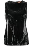 Nº21 Vinyl-effect Top - Black