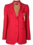 The Gigi Single Breasted Blazer - Red