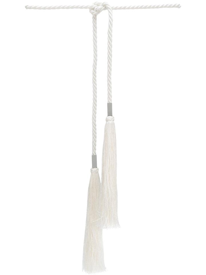 Gianluca Capannolo Rope Tassel Belt - White