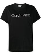 Calvin Klein Logo Print Crew Neck T-shirt - Black