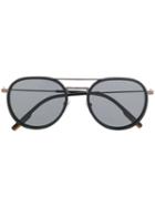 Ermenegildo Zegna Round Frame Sunglasses - Black