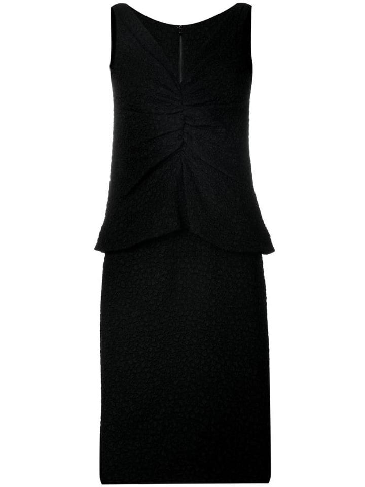 Christian Dior Pre-owned Layered Textured Dres - Black