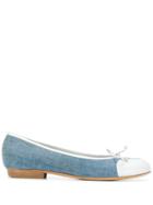 Chanel Pre-owned Denim Ballerina Shoes - Blue