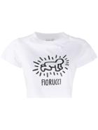 Fiorucci Keith Haring Cropped Top - White