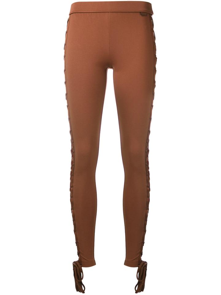 Fenty X Puma - Boxing And Bomber Lacing Tights - Women - Nylon/spandex/elastane/viscose - S, Brown, Nylon/spandex/elastane/viscose