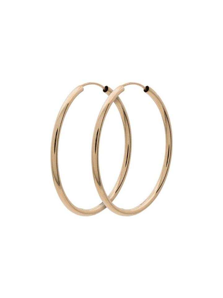 Jacquie Aiche Smooth 14k Gold Hoop Earrings
