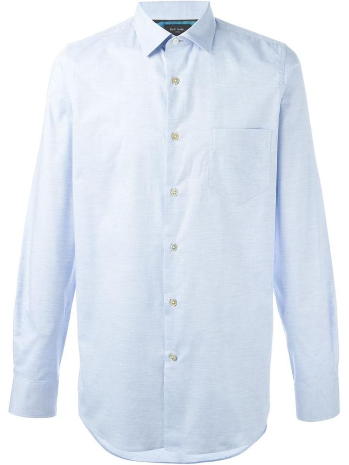 Paul Smith London Classic Button Down Shirt, Men's, Size: 16, Blue, Cotton