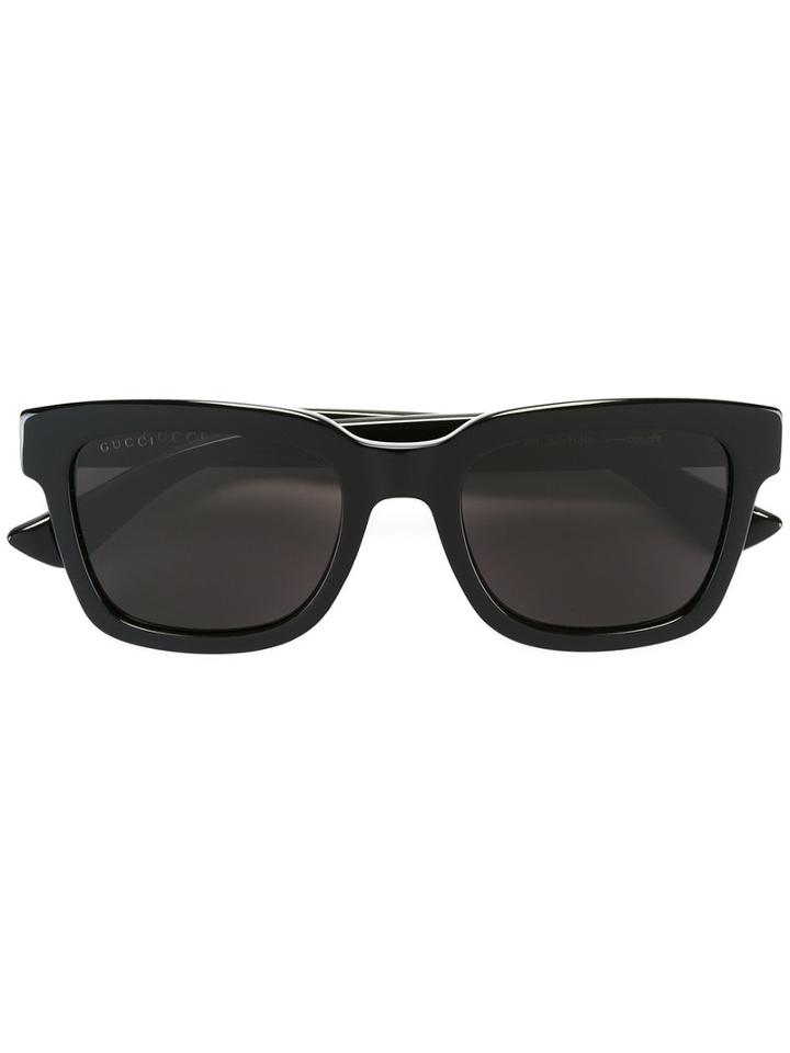 Gucci Eyewear - Classic Square Frame Sunglasses - Men - Acetate - One Size, Black, Acetate