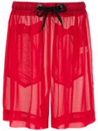 À La Garçonne Chiffon Shorts - Red