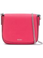 Dkny - Foldover Shoulder Bag - Women - Leather - One Size, Pink/purple, Leather