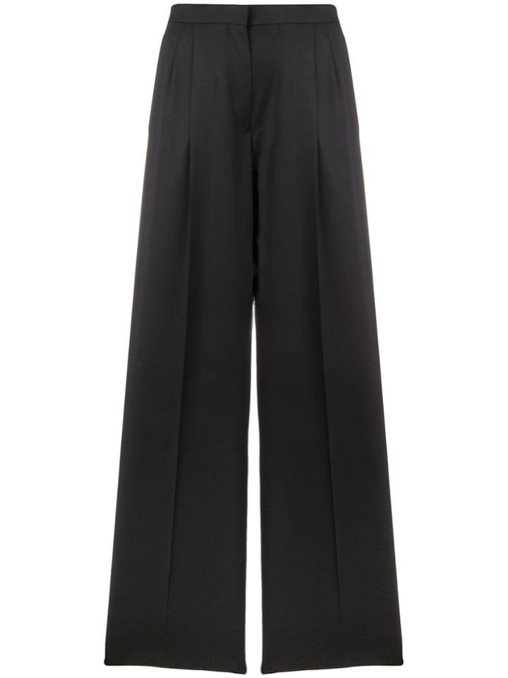 Rochas High-waist Flared Trousers - Black