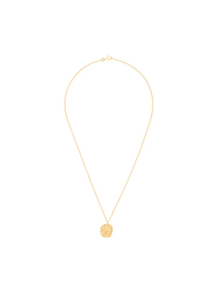Lucy Folk Neptune Face Pendant Necklace - Metallic