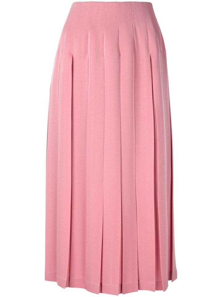 Le Ciel Bleu Box Pleated Skirt - Pink