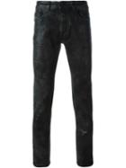 Diesel Black Gold Coated Skinny Jeans, Men's, Size: 30, Cotton/spandex/elastane
