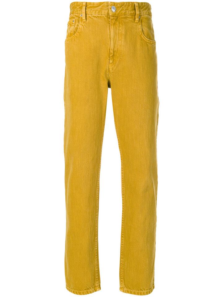 Isabel Marant Étoile - Fliff Jeans - Women - Cotton - 38, Yellow/orange, Cotton